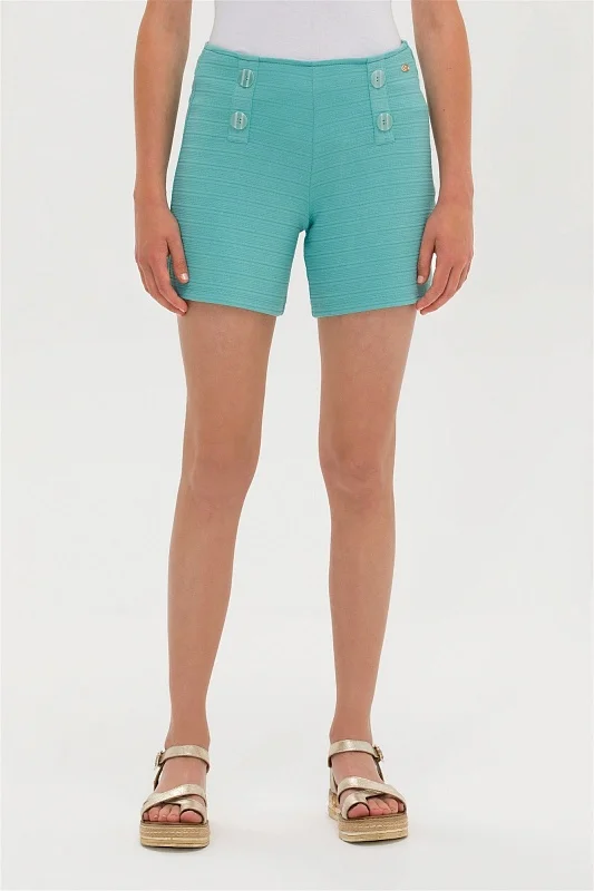 Шорты из вискозы с декоративными пуговицами - G082SZ0OS0MELKE Брюки спорт. жен. (VR090, XS)