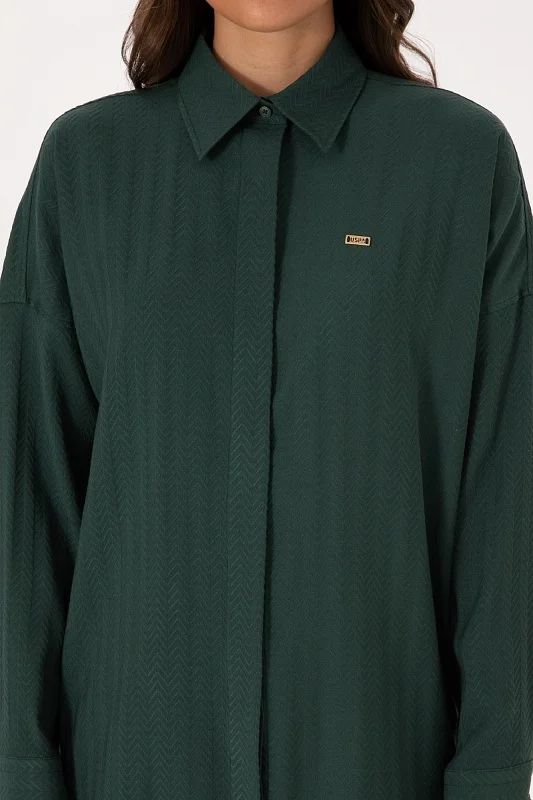 Рубашка фактурная с вискозой свободная - G082SZ0040E_NOVAC Сорочка жен. (VR079, 40)