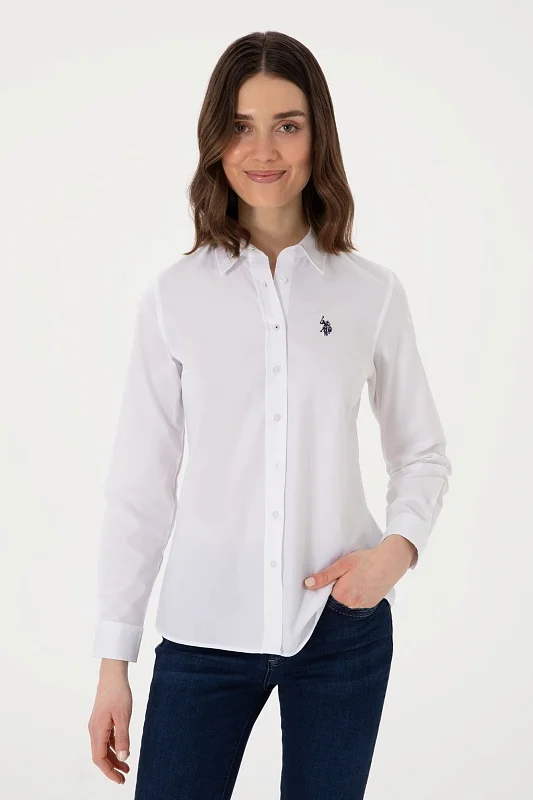 Рубашка с хлопком приталенная - G082SZ0040CRISTA025Y Сорочка жен. (VR013, 34)