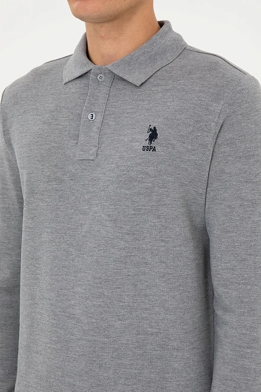 Поло с длинным рукавом из хлопка - G081SZ0820TP01SK025 Толстовка муж. (VR086, 2XL)