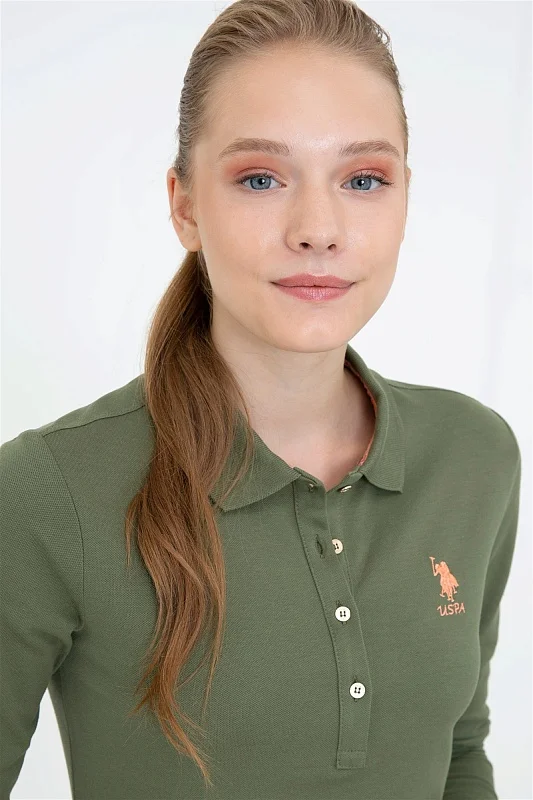 Поло с длинным рукавом из хлопка - G082SZ0820TPG-SK021 Толстовка жен. (VR027, XS)