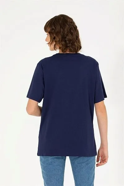 Футболка из хлопка с принтом свободная - G082SZ0110SEANIY23 Футболка жен. (VR033, XS)