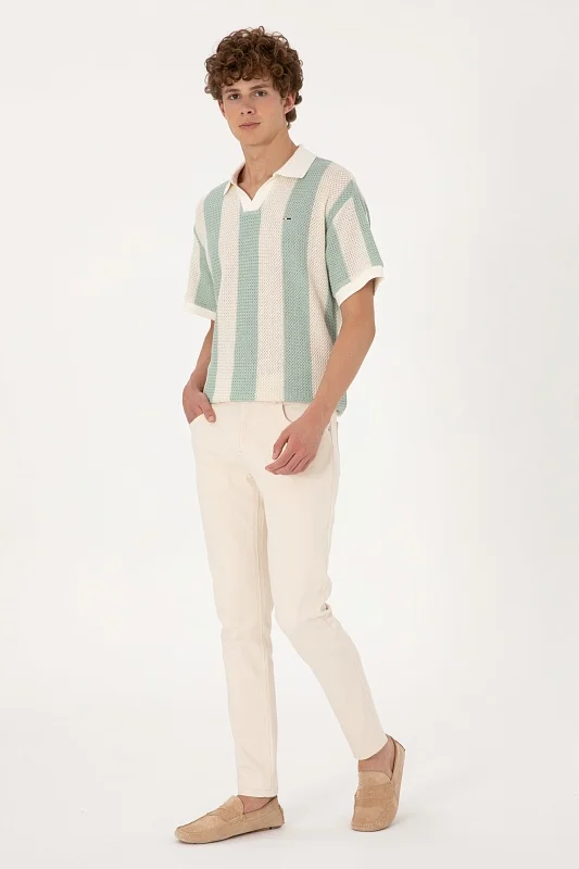 Футболка-поло из хлопка в полоску - G081SZ0110BELONS Футболка муж. (VR048, 3XL)