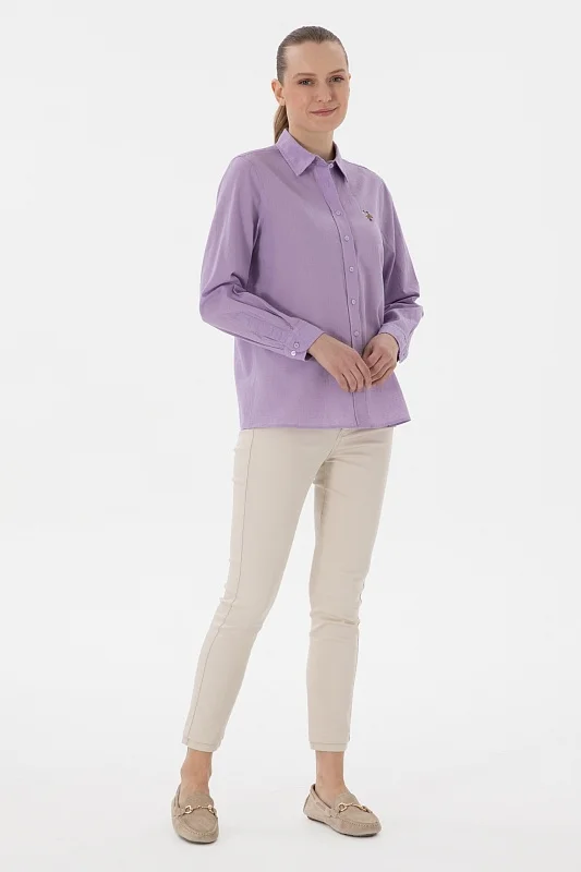 Рубашка из хлопка с добавлением льна прямая - G082SZ0040ELMY025Y Сорочка жен. (VR034, 42)