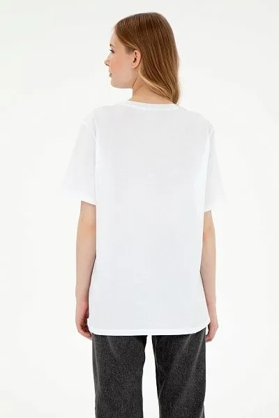 Футболка из хлопка с принтом - G082SZ0110SEANIY025 Футболка жен. (VR013, L)