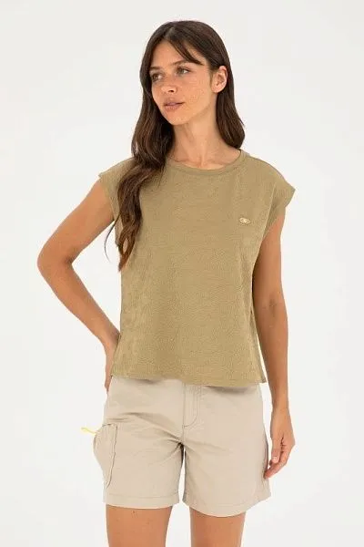 Футболка из фактурной ткани с узором - G082SZ0110PEST Футболка жен. (VR027, XS)