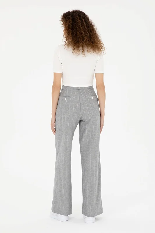 Брюки с добавлением льна широкие - G082SZ0780SIWAN-P Брюки жен. (VR036, 32)