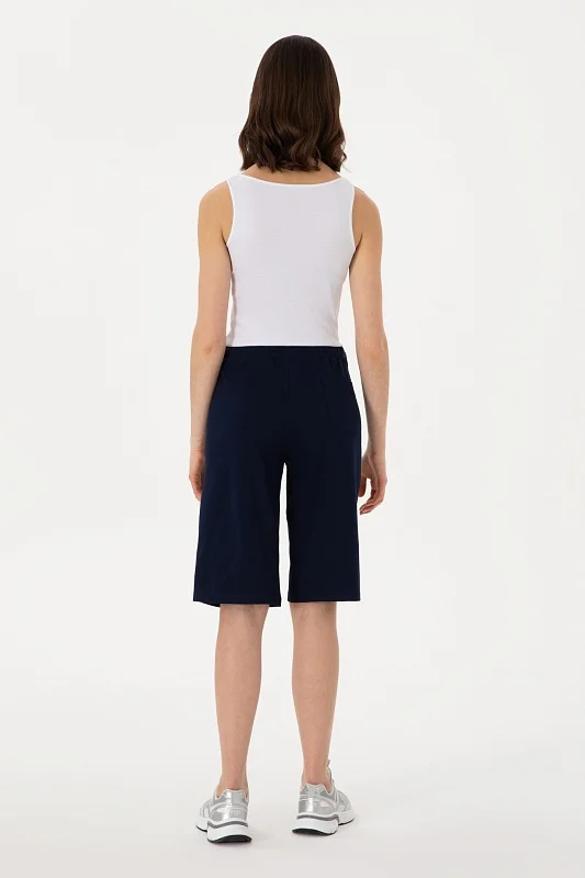 Бермуды спортивные из хлопка с вышитым логотипом - G082SZ0OS0DAMEN25 Брюки спорт. жен. (VR033, XS)