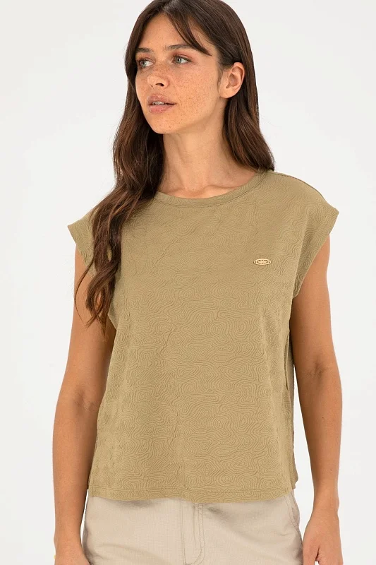 Футболка из фактурной ткани с узором - G082SZ0110PEST Футболка жен. (VR027, XS)