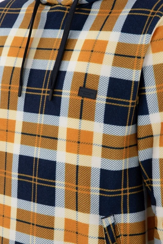 Худи в клетку с карманом-кенгуру - G081SZ0820TRANG Толстовка муж. (VR071, XS)