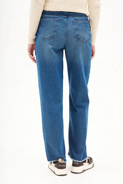 Джинсы с бахромой со средней посадкой расклешенные - G082SZ0800ART_LOOSE25K Джинсы жен. (DN0022, 34)