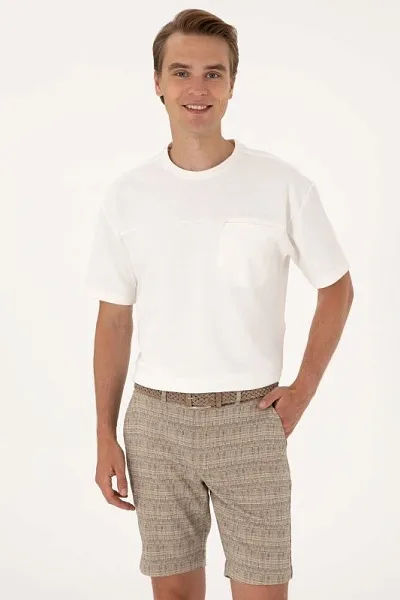 Футболка из хлопка с фактурной тканью - G081SZ0110FEZHA Футболка муж. (VR071, XL)