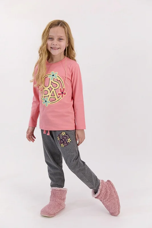 Пижама лонгслив и брюки для девочек - G084SZ0HF0US951-G Костюм дом. жен. детс. (CRL, 14-15)