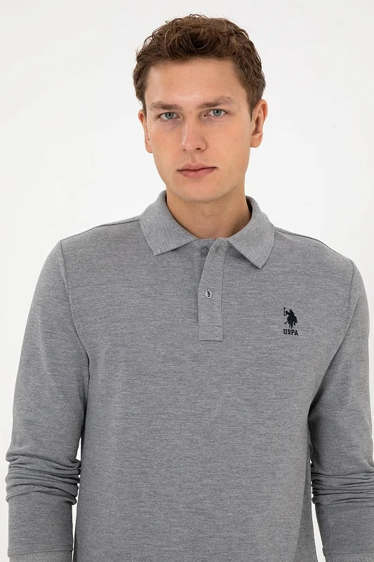 Поло с длинным рукавом из хлопка - G081SZ0820TP01SK025 Толстовка муж. (VR086, 2XL)