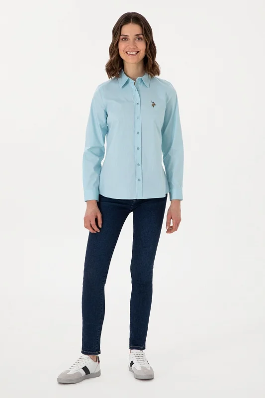 Рубашка с хлопком приталенная - G082SZ0040CRISCOLOR025Y Сорочка жен. (VR007, 36)