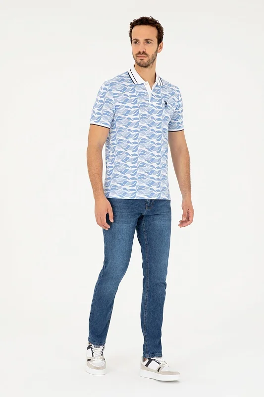 Футболка-поло из хлопка с узором - G081SZ0110UBEDA Футболка муж. (VR032, S)