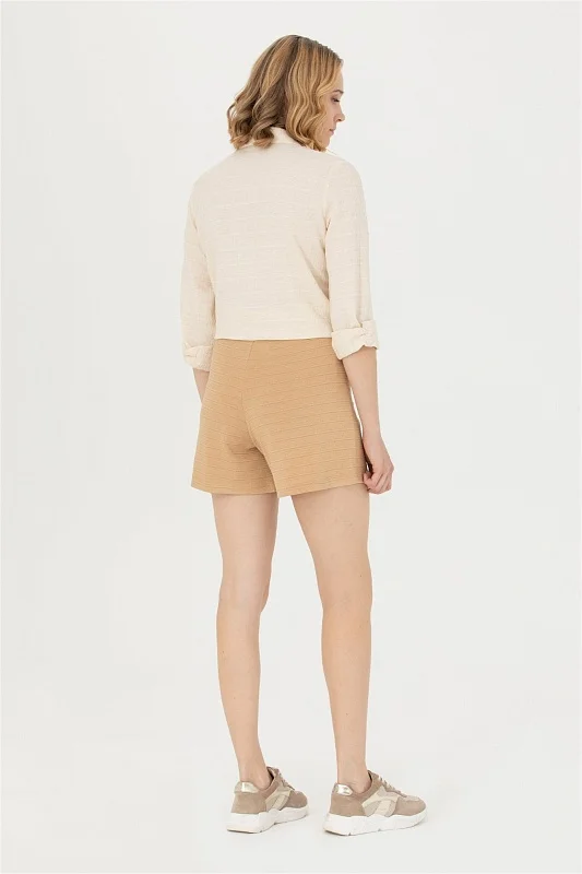 Шорты из вискозы с декоративными пуговицами - G082SZ0OS0MELKE Брюки спорт. жен. (VR015, 2XS)