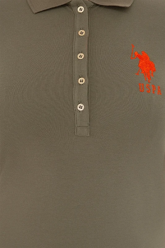 Платье-поло из хлопка с контрастным логотипом приталенное - G082SZ0750MTS0221-075 Платье жен. (VR027, 2XS)
