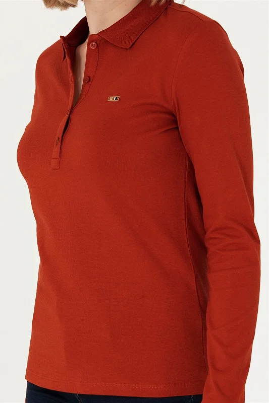 Поло с длинным рукавом из хлопка - G082SZ0820TPG23K-E Толстовка жен. (VR031, XS)