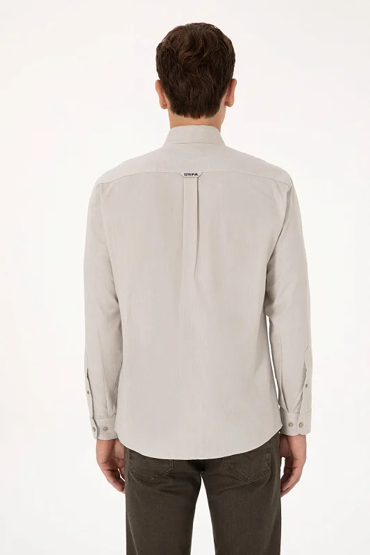 Рубашка из хлопка прямая - G081SZ0040CEDROREG025K Сорочка муж. (VR183, XL)