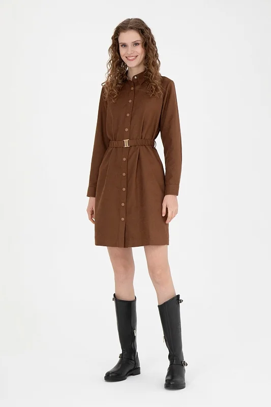 Платье-рубашка мини - G082SZ0320EX_ALOT Платье жен. (VR153, 42)