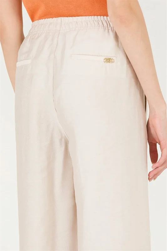 Брюки на кулиске с разрезами широкие - G082SZ0780GAYNO Брюки жен. (VR071, 42)