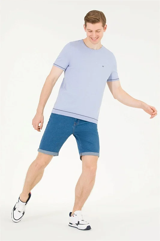 Футболка из смесового хлопка в полоску - G081SZ0TK0FORLA Кофта муж. (VR003, S)