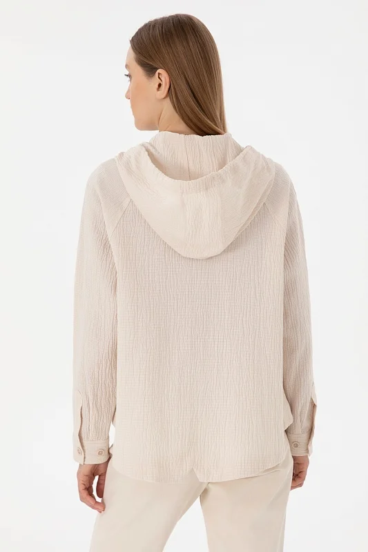 Ветровка с несъемным капюшоном - G082SZ0040TABITA Сорочка жен. (VR049, 34)