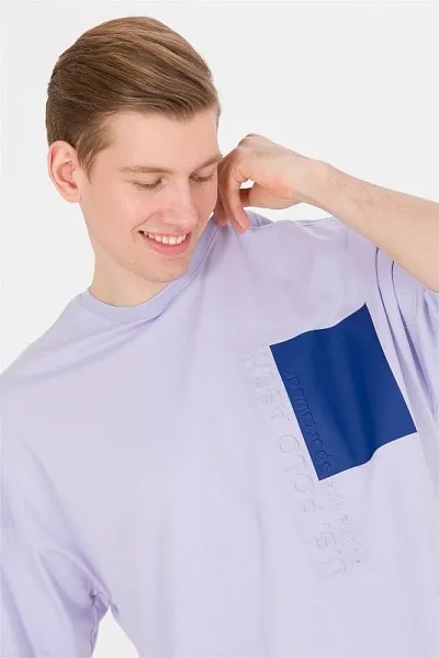Футболка из хлопка с надписью - G081SZ0110MATHEN Футболка муж. (VR034, XL)