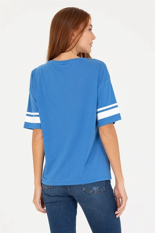 Футболка из модала с надписью - G082SZ0110MAK-S Футболка жен. (VR045, XL)
