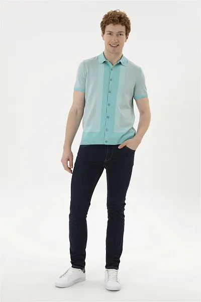 Кардиган на пуговицах с коротким рукавом - G081SZ0TK0EDEM Кофта муж. (VR048, XS)