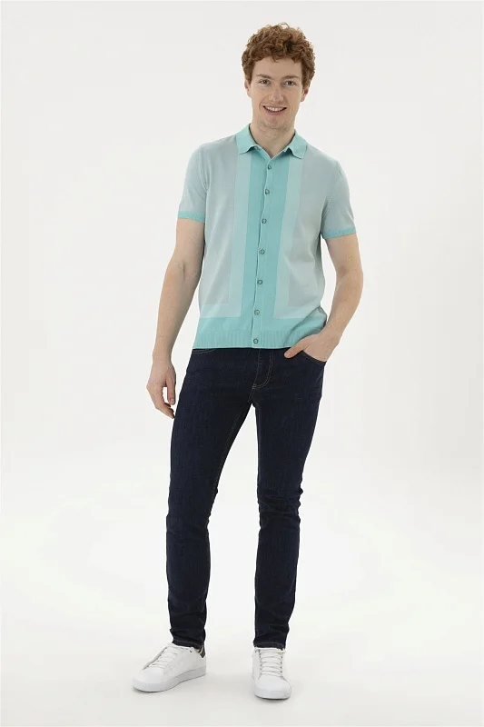 Кардиган на пуговицах с коротким рукавом - G081SZ0TK0EDEM Кофта муж. (VR048, XS)