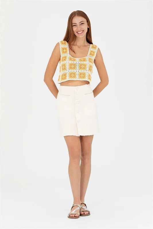 Топ в стиле кроше - G082SZ0TK0EX-CENOVA Кофта жен. (VR071, XS)