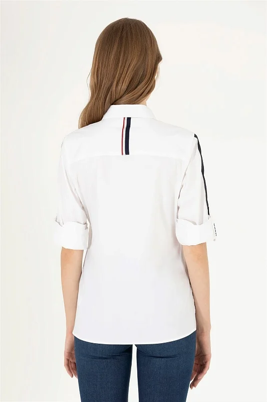 Рубашка из смесового хлопка приталенная - G082SZ0040ROTAS Сорочка жен. (VR013, 34)