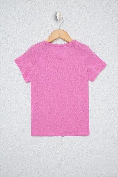 Футболка из хлопка с надписью для девочек - G084SZ0110KEAN-IY021 Футболка жен. детс. (VR034, 9_10)