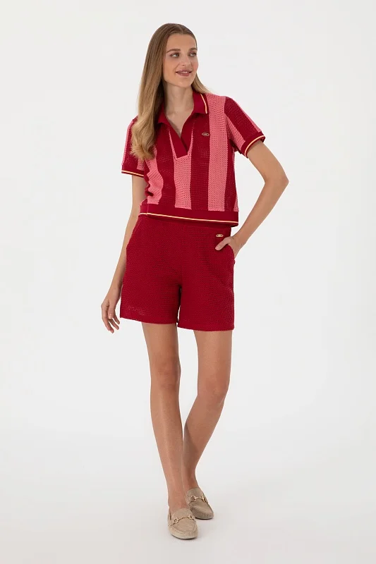 Футболка-поло из хлопка в стиле кроше - G082SZ0110SUSAN Футболка жен. (VR223, XL)