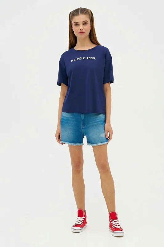 Футболка из хлопка с логотипом - G082SZ0110R-METTO Футболка жен. (VR033, XS)