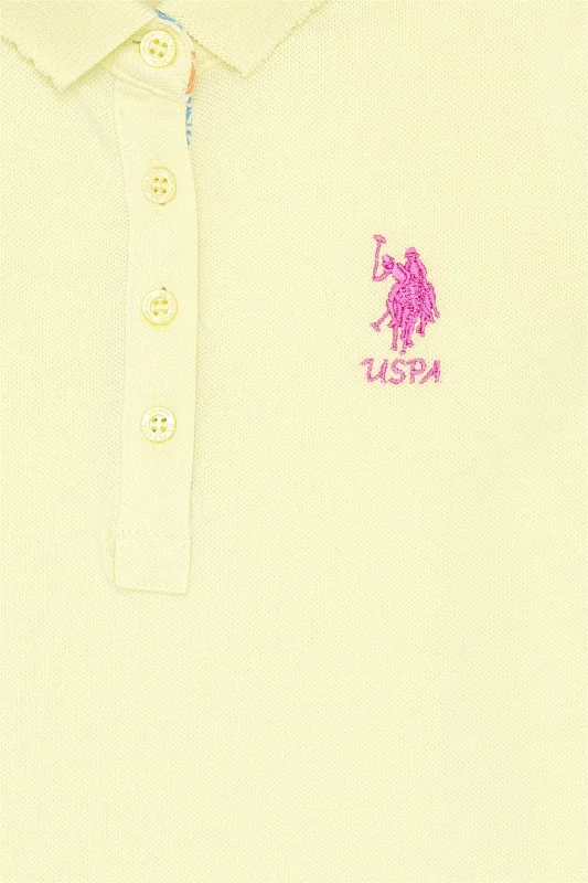 Футболка-поло из хлопка c принтом на планке для девочек - G084SZ0110TP01-IY023 Футболка жен. детс. (VR004, 6_7)
