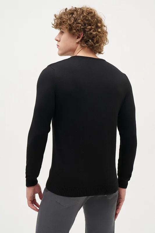 Джемпер из хлопка с рельефными деталями на плечах - G081SZ0TK0TD01_24K_R Кофта муж. (VR046, M)