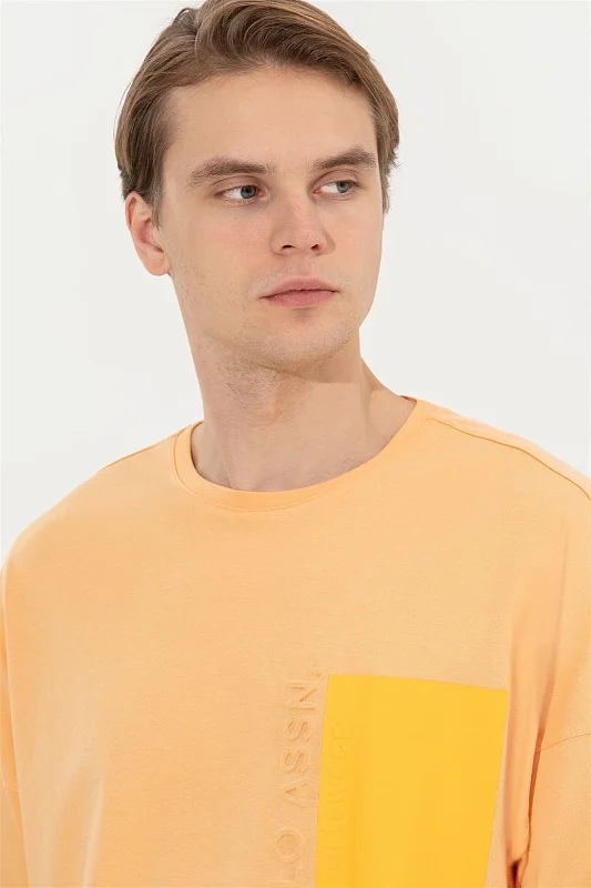 Футболка из хлопка с надписью - G081SZ0110MATHEN Футболка муж. (VR202, XL)