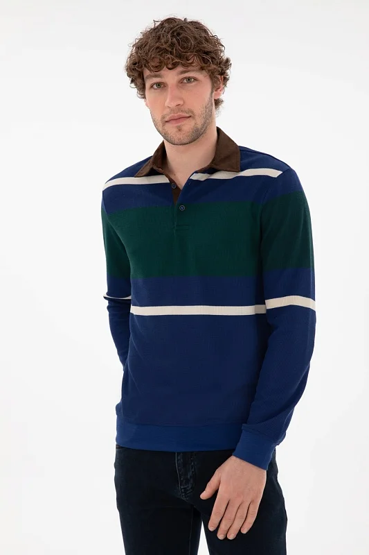 Поло с длинным рукавом из смесового хлопка - G081SZ0820GROVE Толстовка муж. (VR028, S)
