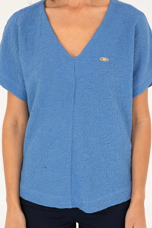 Футболка из хлопка c рельефным узором - G082SZ0110PARTEK Футболка жен. (VR032, S)