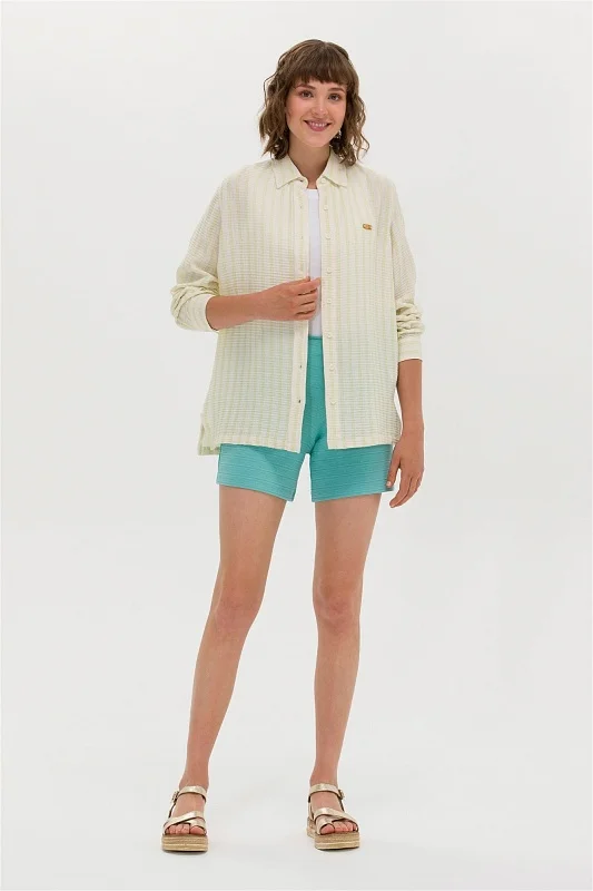 Рубашка из жатого хлопка свободная - G082SZ0040AKALIN Сорочка жен. (VR083, 40)