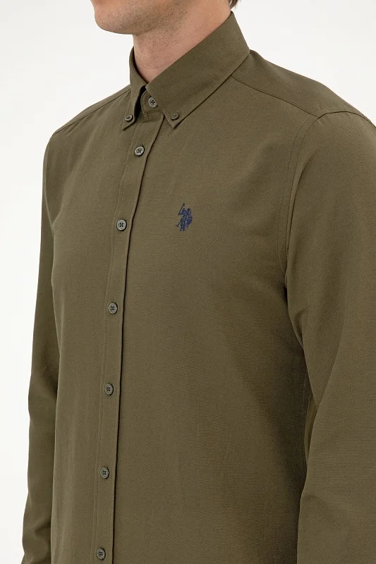 Рубашка из смесового хлопка приталенная - G081SZ0040E_METO25K Сорочка муж. (VR027, XL)