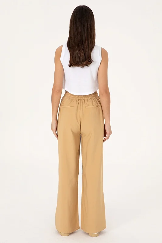 Брюки на кулиске широкие - G082SZ0780ECOLE Брюки жен. (VR015, 40)