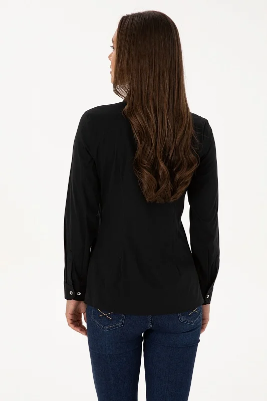 Рубашка из смесового хлопка приталенная - G082SZ0040CRISY025K Сорочка жен. (VR046, 40)