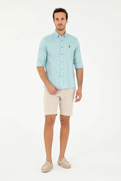 Рубашка из хлопка прямая - G081SZ0040CEDCOLORREG024Y Сорочка муж. (VR090, S)