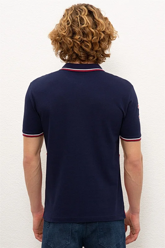 Футболка-поло из хлопка - G081SZ0110T-ANDRES Футболка муж. (VR030, S)