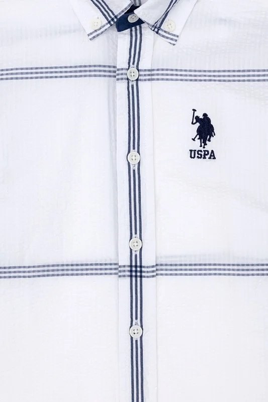 Рубашка из жатой ткани прямая для мальчиков - G083SZ0040MILASOKIDS Сорочка муж. детс. (VR013, 10_11)
