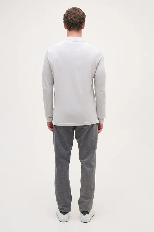 Поло с длинным рукавом из хлопка - G081SZ0820ART_TP01 Толстовка муж. (VR001, XS)